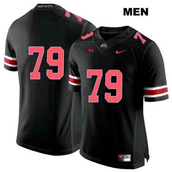 Brady Taylor Ohio State Buckeyes Red Font Authentic Mens Nike  79 Stitched Black College Football Jersey Without Name Jersey